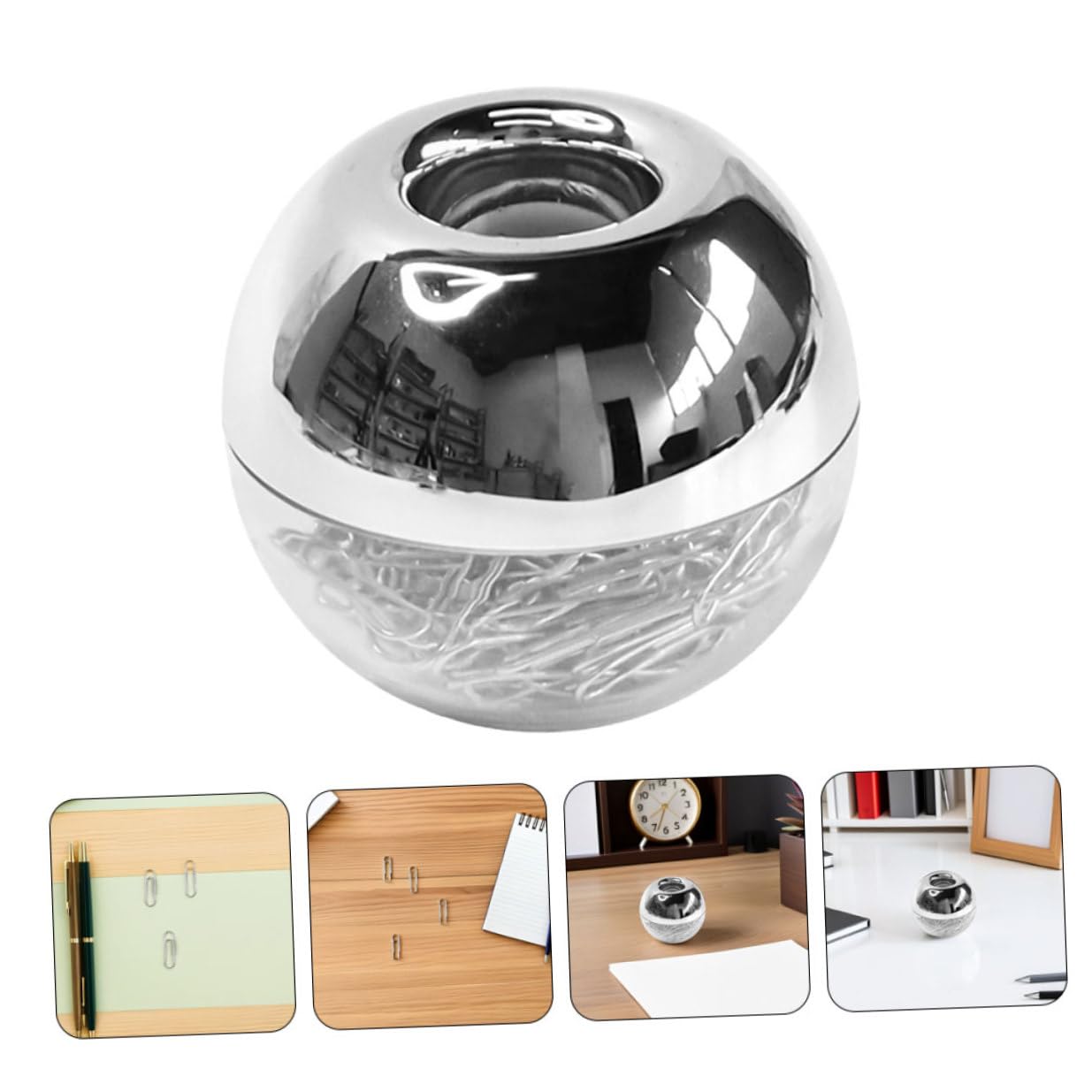 SHINEOFI Graffette Metalliche Decorative in Metallo 2 Set Scatola Magnetica Argento per Uso Personale e Regalo Ufficio e Scuola Accessori per Documenti e Progetti Creativi