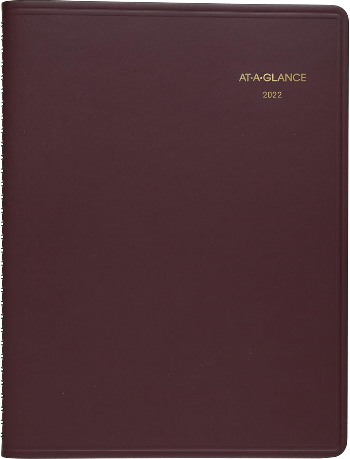 2022 Weekly Appointment Book & Planner by AT-A-GLANCE, 8-1/4" x 11", Large, Winestone (7095050)