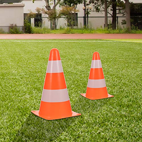 2 peças de cones de segurança para trânsito Besportble, cones reflexivos de plástico para estacionam