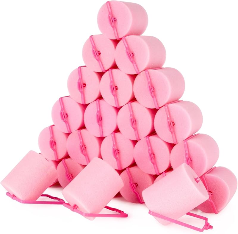 MAQIHAN 24PCS Foam Hair Rollers - 1.89 Inch Large Sponge Rollers for Hair | Heatless Hair Curler for Short/Long Hair, Soft Sleep in Curlers, Jumbo Sponge Curlers, Overnight rulos for Thin Hair Curl