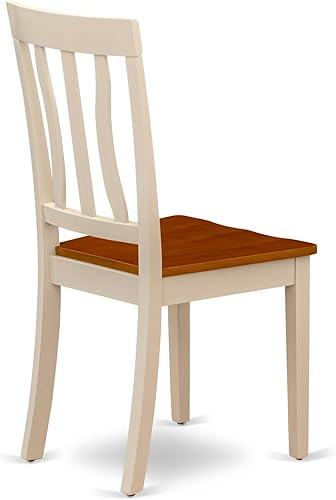 Miniatura 12 de East West Furniture AVAT7-WHI-W Juego de mesa de comedor de 7 piezas consta de una mesa de comedor ovalada con hoja de mariposa y 6 sillas de