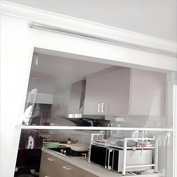 Clear Cordless Waterproof Roller Shades, Outdoor Transparent Vinyl Roll Up Blinds/Clear PVC Plastic Roller Blind, Thermal Insulated Windproof, Roll UP Shade for Patio Pergola Balcony Office Bedroom