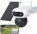 EZVIZ 4MP+4MP Outdoor Solar Security Camera 4G and WiFi6, No Wifi Security Camera, ColourFULL Night Vision, AI Human/Vehicle Detection, IP65 Weatherproof, No Monthly Fee, 10,400 mAh Battery - 1