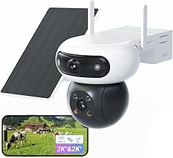 EZVIZ 4MP+4MP Outdoor Solar Security Camera 4G and WiFi6,…