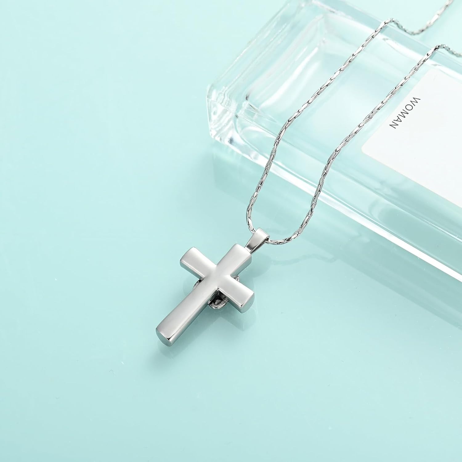 Butterfly Cross Urn Necklace for Ashes Birthstone Cremation Jewelry for Men Women Ashes Pendant Keepsake Memorial Ash Jewelry - Image 5