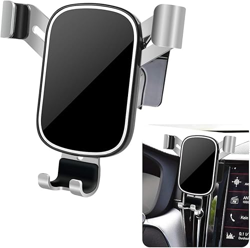 musttrue LUNQIN Soporte para teléfono de automóvil para Volvo XC60 2018-2022 teléfonos grandes con fundas Accesorios de automóvil soporte de