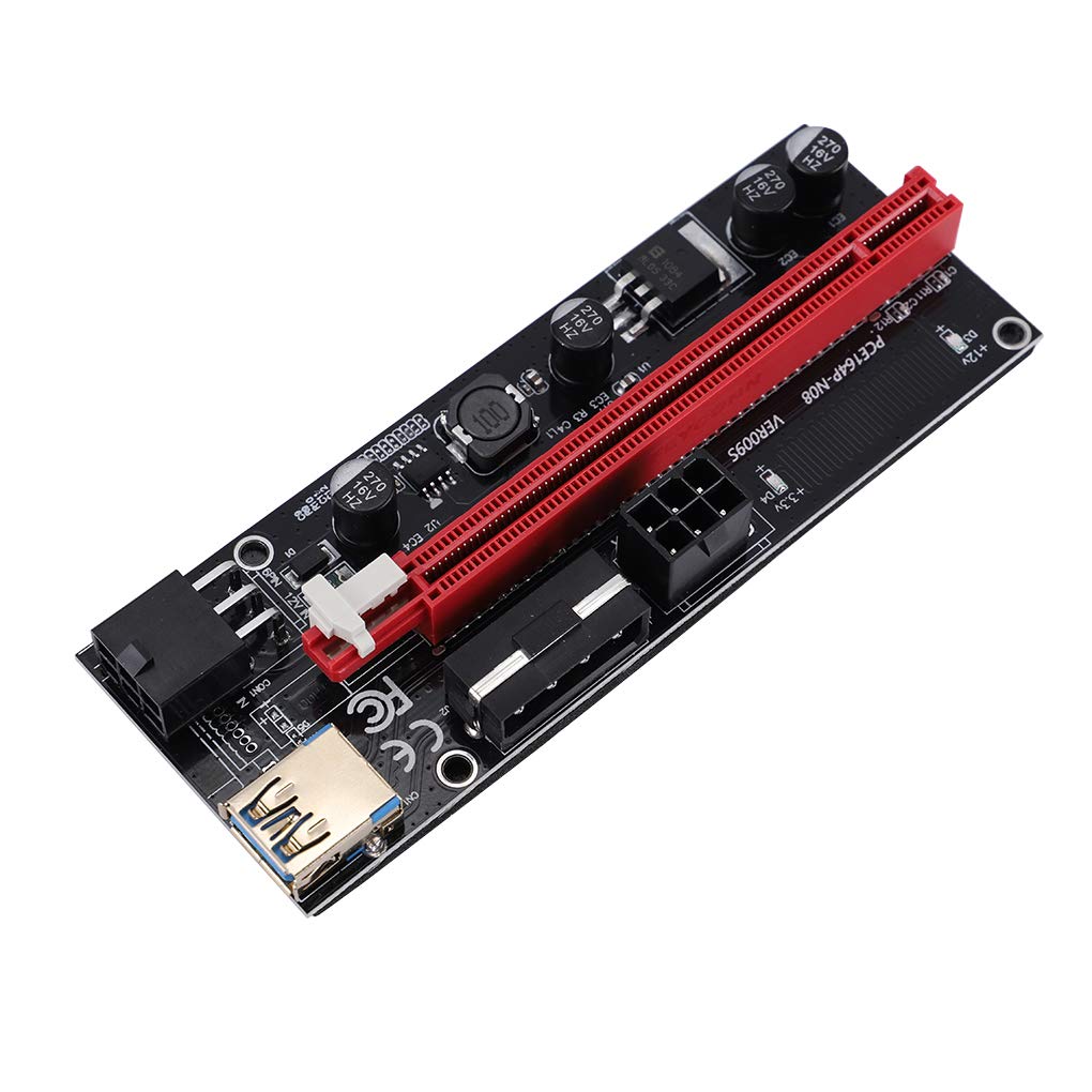 5 Set PCI-E Verlängerungskabel Power Board USB 3.0 6 Pins 1X auf 16X Display-Karte Portable Mini Home Video Supplies Miner Weiß