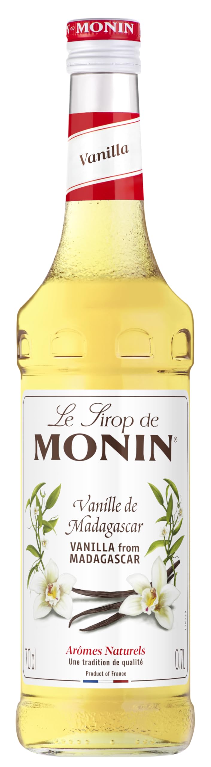 MONIN - Assortiment Sirop Saveur Caramel & Sirop de Vanille de Madagascar - Pour Café, Chocolat Chaud, Capuccino ou Latte - Arômes Naturels - Bouteille en Verre - 2 x 70 cl