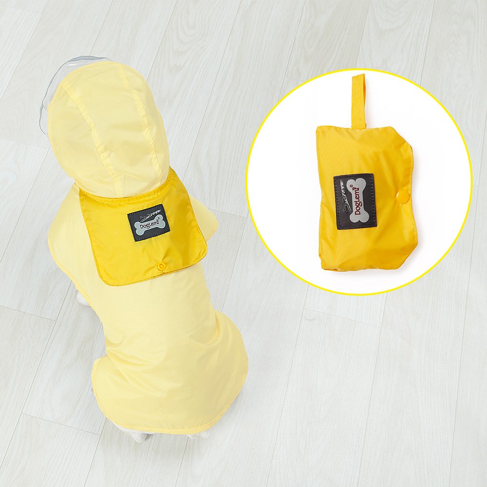 Giacca Impermeabile per Cani, Cappotto Impermeabile per Cani con Cappuccio, Giacca Antivento Regolabile per Cani di Taglia Piccola, Media e Grande (M: Neck 38-42cm, Chest 42-55cm, Blue)