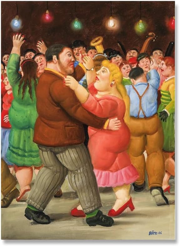 LVTFCO Famous Fernando Botero Poster《Dance》Painting Fernando Botero Canvas Wall Art Fernando Botero Prints for Home Art Picture Decor 40x60cm No Frame