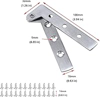 Vista 7 de Antrader Bisagra giratoria de 360 grados para ventana o puerta, paquete de 4, color negro