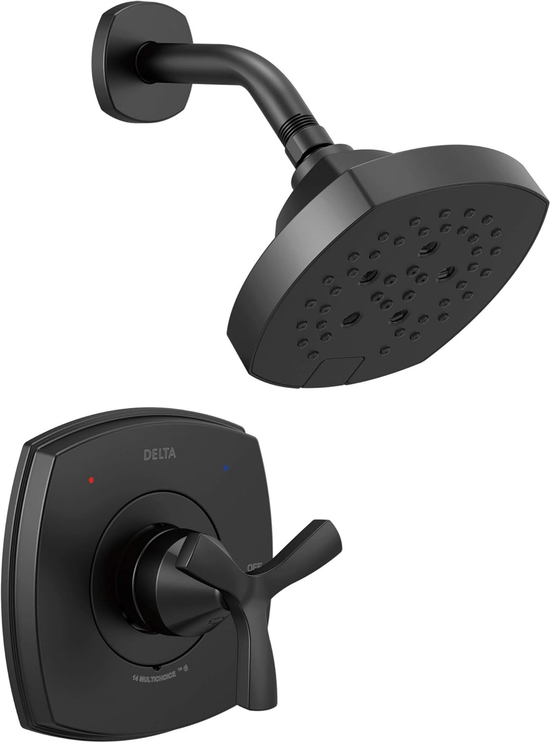 T142766-BL Stryke 14 Series Shower Only Matte Black