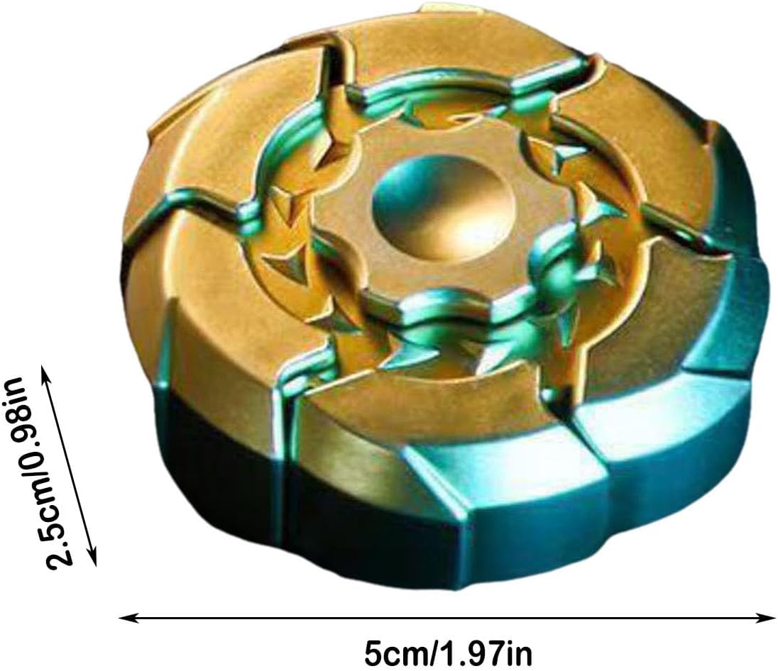 EDC Restless Decompression fingertip Open Armor Gyroscope Adult Rotating Metal Toy Office Leisure Desktop Gyroscope Gift Rotating Metal Toy (Red)