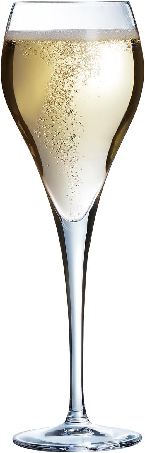 Arcoroc - Brio Collection - 6 Champagne Flutes 16 cl - Transparency and Resistance - Made in France - Reinforced Packaging