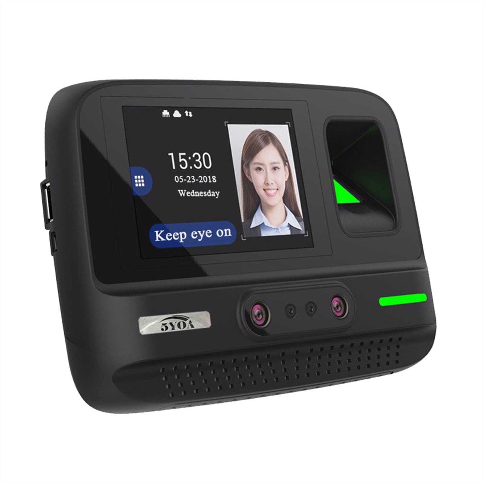 CUDTAPI AF4 Time Attendance Management System Face Recognition Fingerprint Password Biometric Device Facial Recognition(Standard Version)