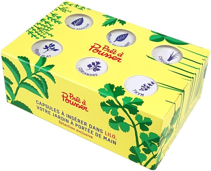 6 Lilo Capsules (Prêt à Pousser): 6 Kinds of Herbs (Basil, Parsley, Mint, Coriander, Chives and Thyme)