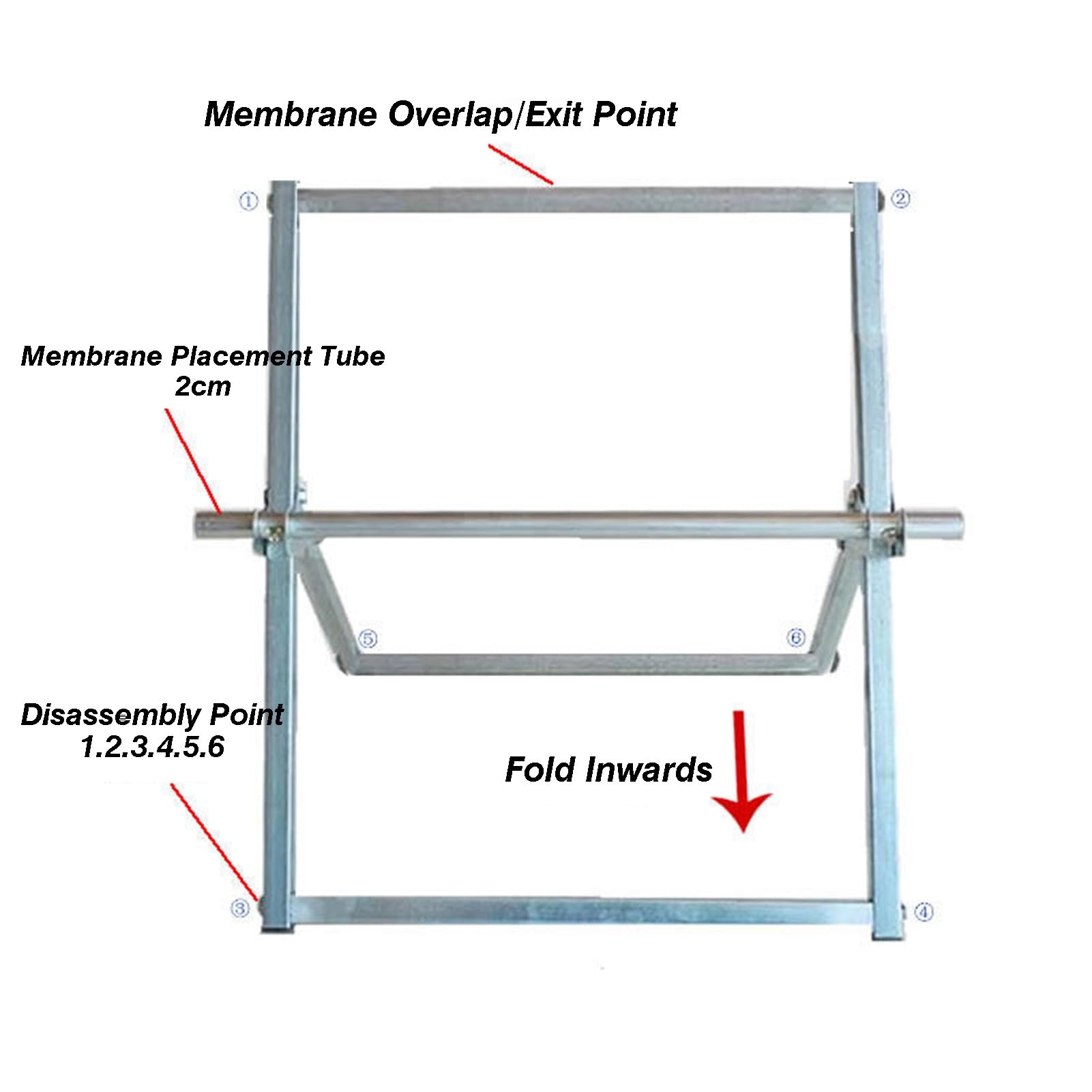 Dispenser for pellicola estensibile, supporto pieghevole for pluriball, adatto for imballaggio, spostamento e spedizione, rack for carichi pesanti(Width 100cm)