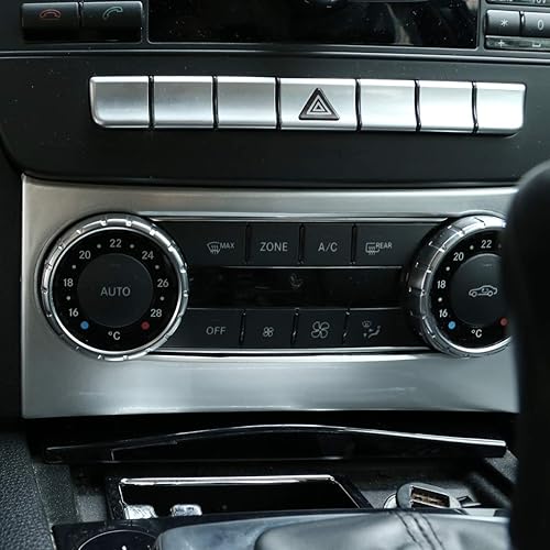 Miniatura 5 de YIWANG Marco de perilla de control central de ABS cromado para Mercedes Benz Clase C W204 2011-2014 Accesorios de automóvil (plata mate)