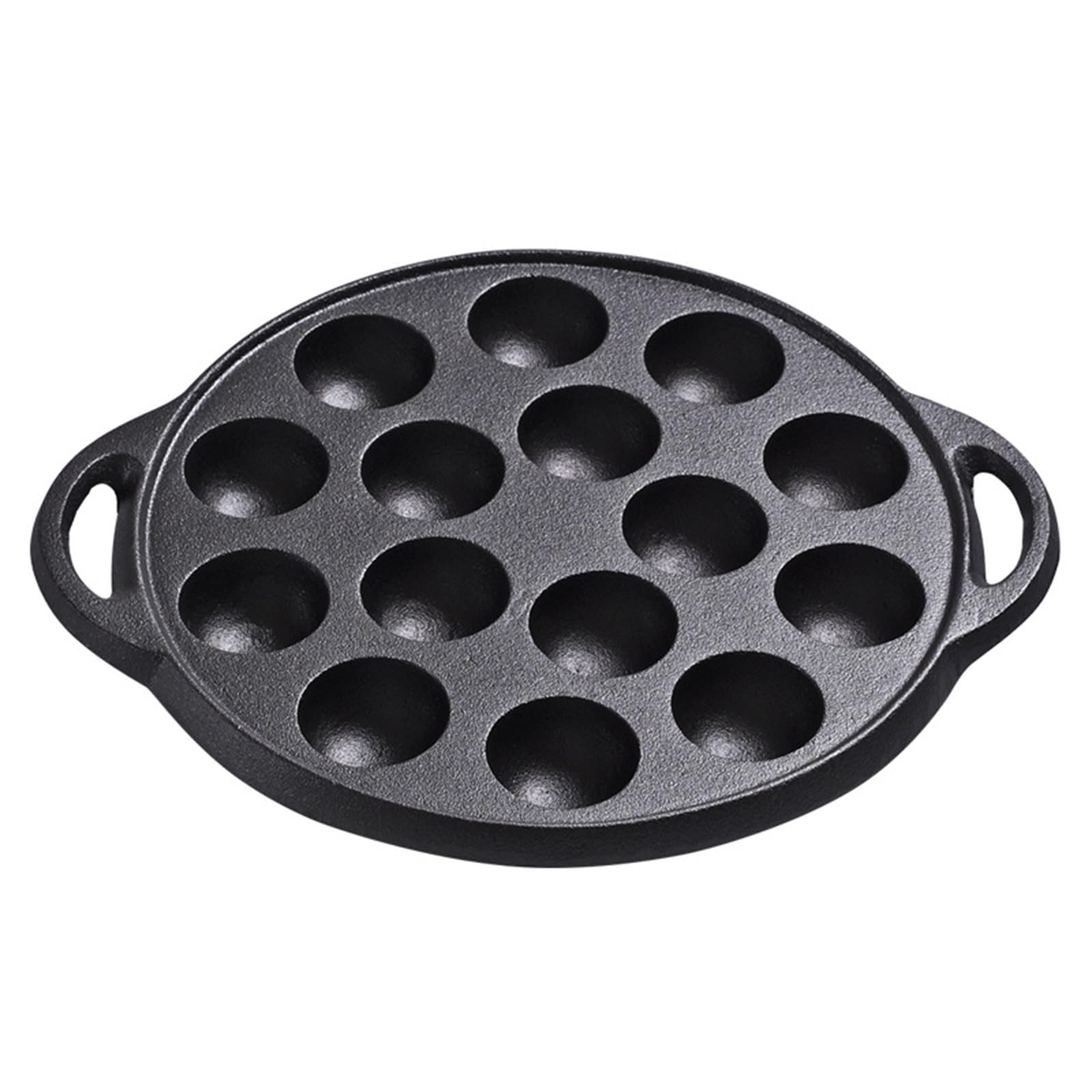 Hsyzygian Multipurpose Cast Iron Cooking Tool Make 15 Uniform Meatballs or Dessert At Once Takoyaki Pan Ideal for Homes Kitchen Wrought Iron Fryingpan