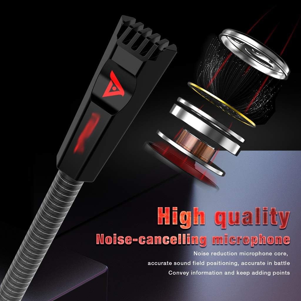 Computer USB Microphone Light-Emitting Flexible Free Drive Sound Card Noise Reduction Microphone