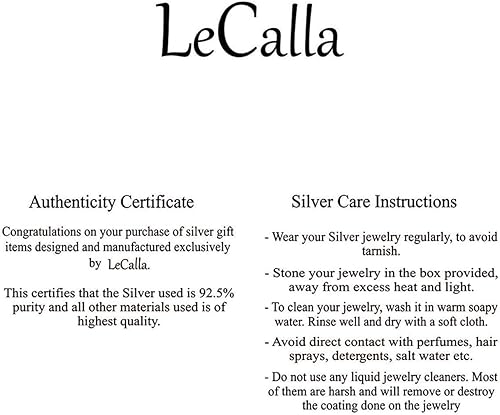 Vista 5 de LeCalla Aretes colgantes de plata de ley 925 para mujer, aretes colgantes de lágrima Aretes colgantes de gancho de pescado Regalo de joyería