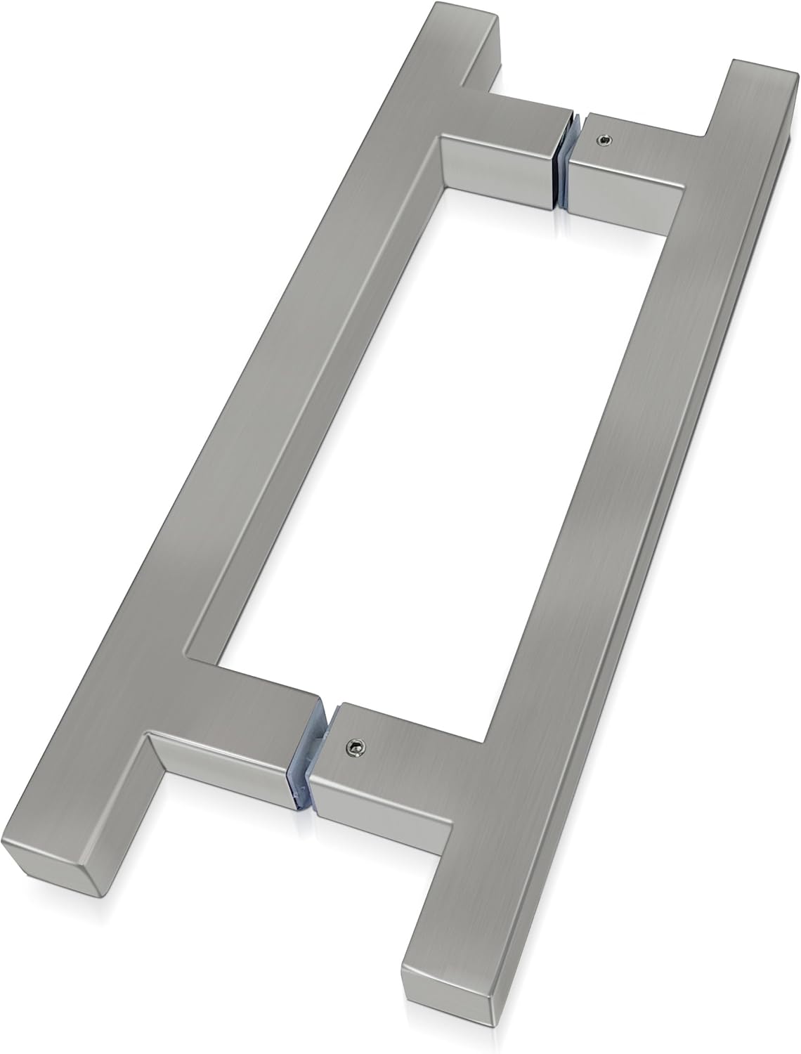 CKB 8" Ladder Shape Pull Shower Door Handle, Back to Back Shower Door Pull Compatible with 1/4" to 1/2" Glass Thick, Stainless Steel Glass Door Handle Set for Frameless Shower Doors, Brushed Nickel
