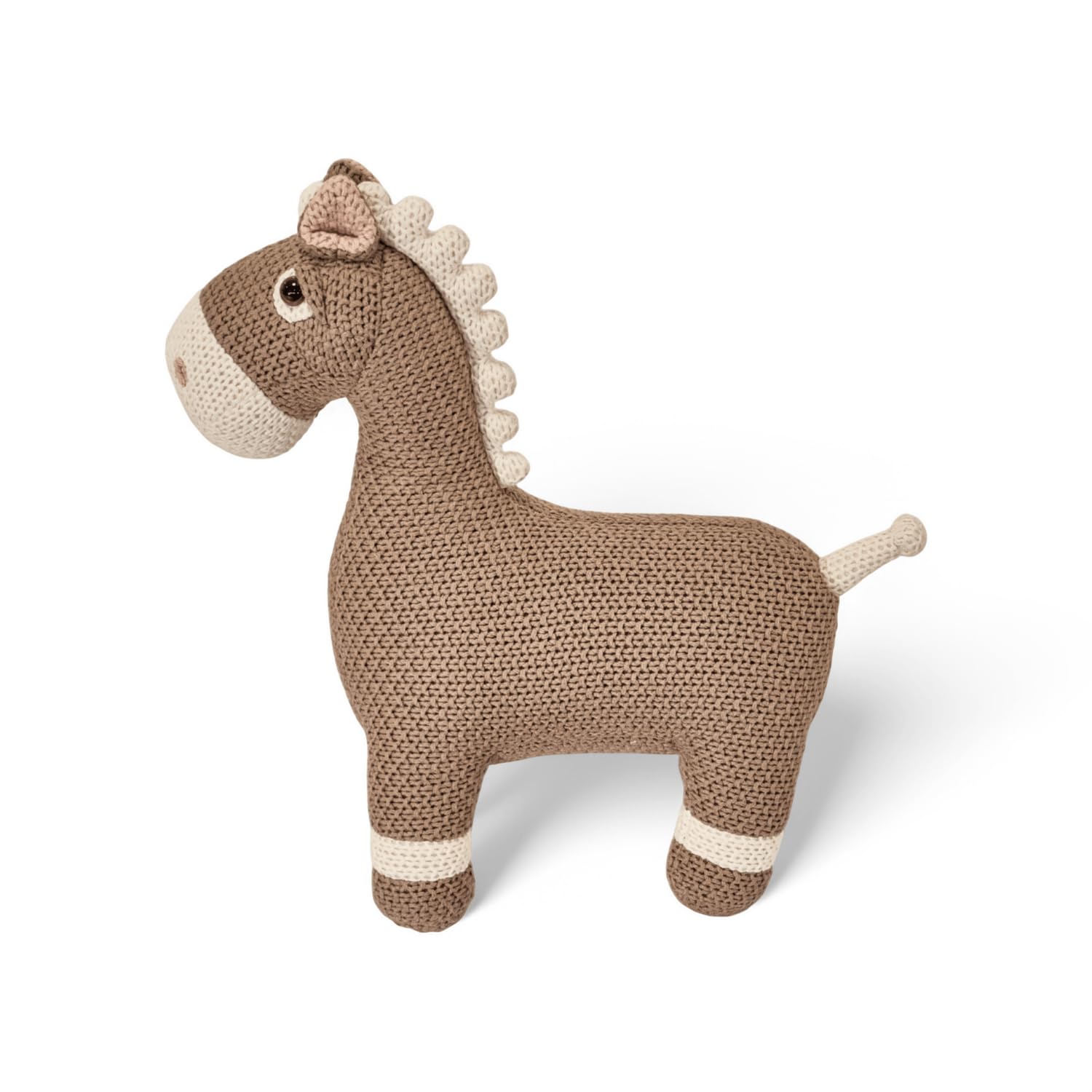 Pintado & Lacado Cavallo fatto a mano – Peluche in cotone – 42 cm – Peluche certificato – Morbido peluche per bambini neonati e bambini