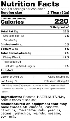 Miniatura 2 de Fastachi Mantequilla de avellana tostada (10 onzas)  100% natural  Tostada a mano  Sin azúcar  Sin aditivos  Textura crujiente  Un solo ingrediente