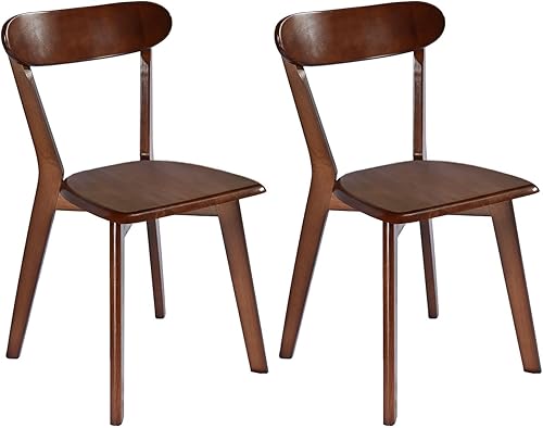 Miniatura 17 de DELAVIN Soild - Juego de 2 sillas de comedor de madera de roble, sillas de comedor modernas de mediados de siglo, color natural Natural,Negro