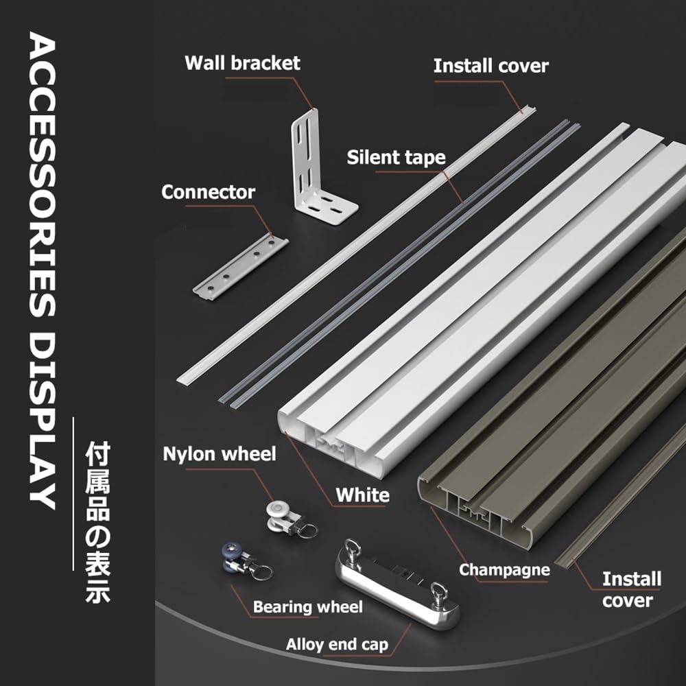Deckenvorhangschiene, Verdickte Aluminium-Gardinenschiene, Decken- Oder Wandmontage-Vorhangschiene, Raumteiler-Gardinenstangen(A-1,120cm)