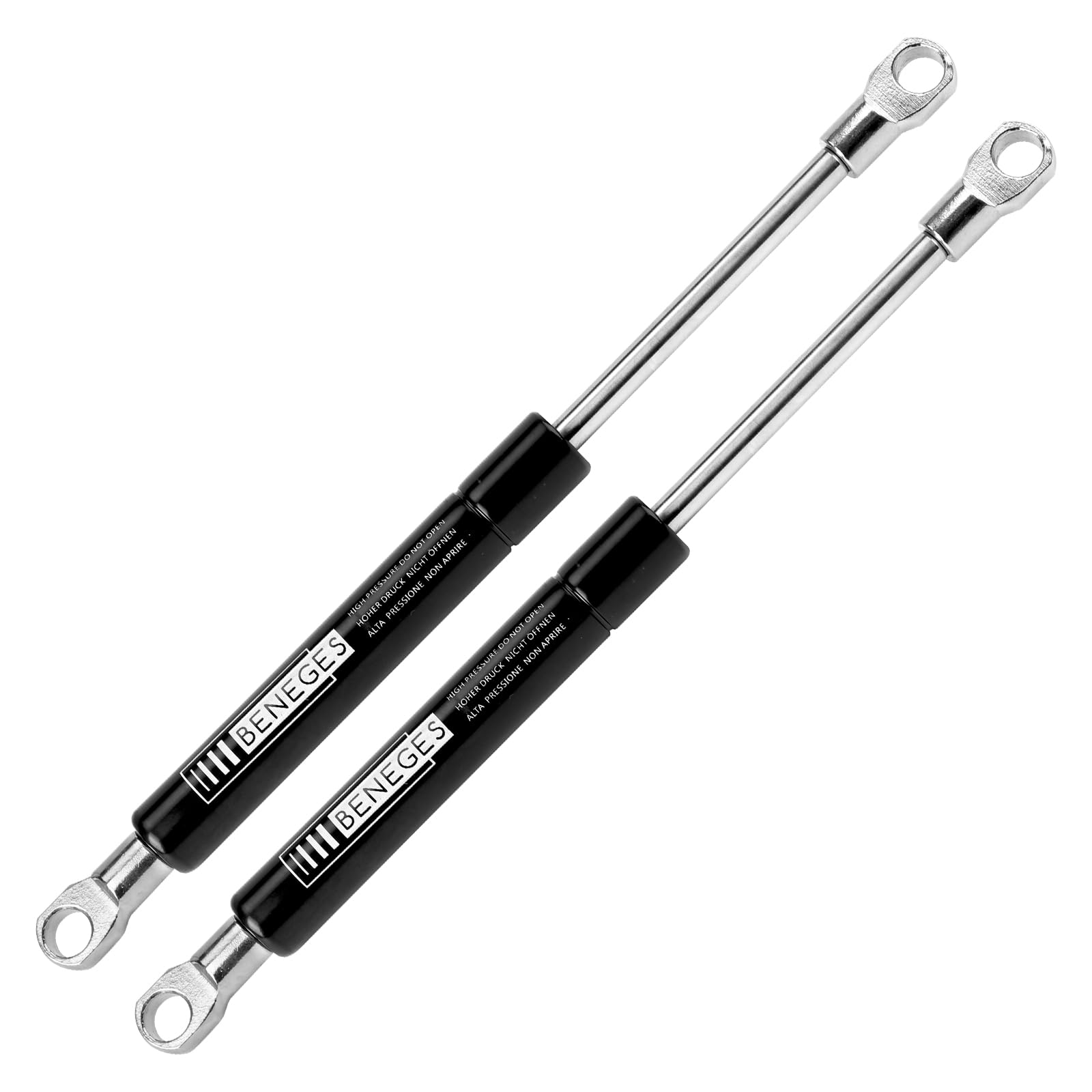Beneges 2PCs Universal Gas Charged Lift Supports Spring Struts Shocks Dampers Force 82 Lbs/365 N Per Prop, Force Per Set 164 Lbs/730 N, Extended