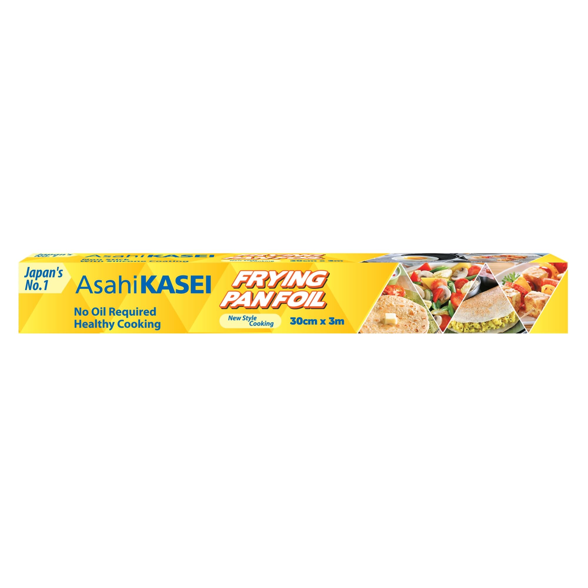 Asahi Kasei Frying Pan Foil 30cm x 3m | Oil-Free Cooking | Silicone Coated | Non-Stick | Healthy & Reusable | Imported from Japan-picture-30