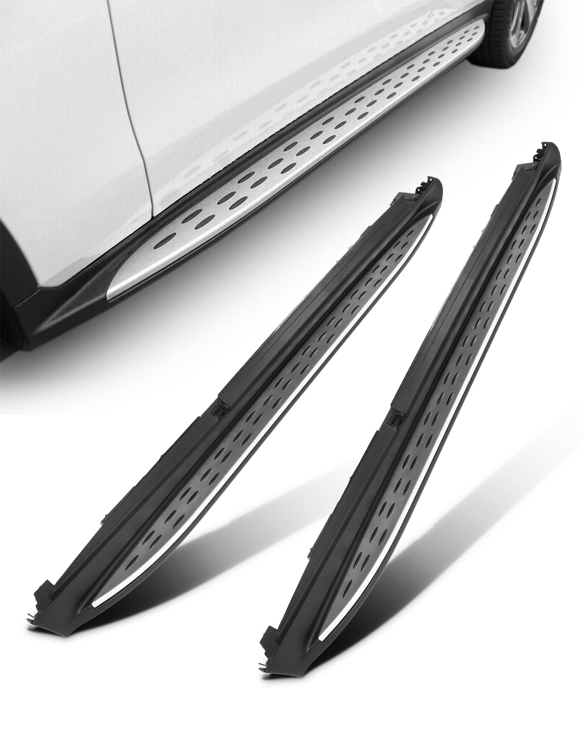 OCPTY Running Boards Steps Nerf Bars Compatible with 2005-2009 for Land Rover LR3 2010-2016 for Land Rover LR4 Side Steps Side Rail