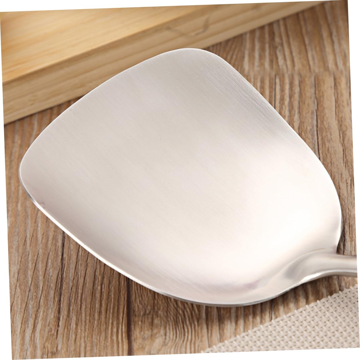 MAGICLULU 2pezzi Spatola Acciaio Inossidabile Con Manico Lungo e Facile Da Pulire Utensile Da Cucina Per Girare e Servire Cibi Design Lucido e Robusto Per Uso Domestico