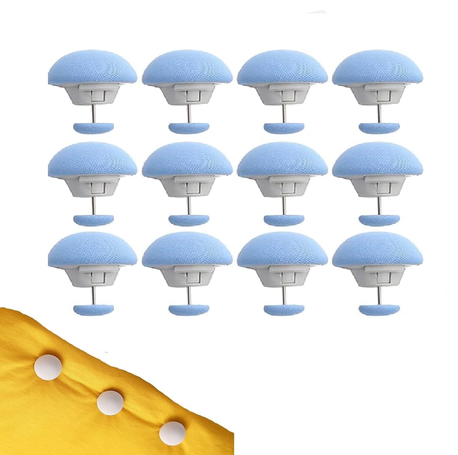 BLIXAR Mushroom Blanket Clips,Duvet Cover Clips,Non-Slip Quilt Clips Fasteners,Duvet Button Fasteners Mushroom Fixing Clips for Bedding Accessories (5, Blue)-image-43