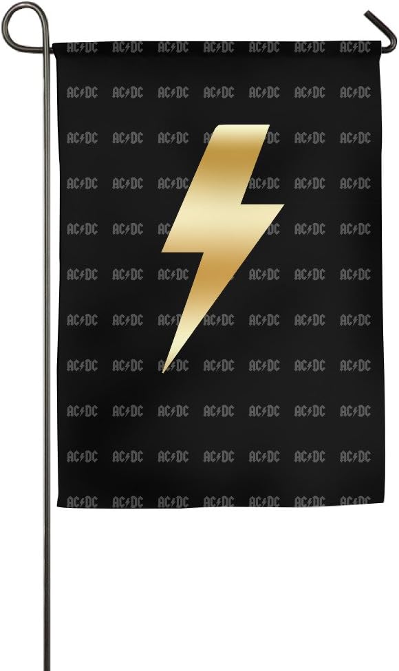 ACDC Ac Dc Lightning Bolt Gold Logo Garden Flag