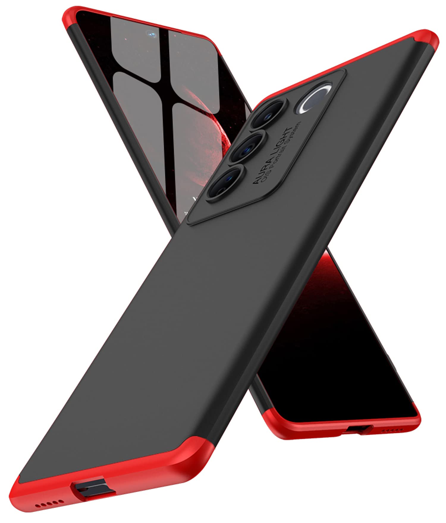 Kapa Double Dip Full 360 Protection Back Case Cover for Vivo V27 Pro (5G) (Red,Black) (B0C4157K24) Amazon Price History, Amazon Price Tracker