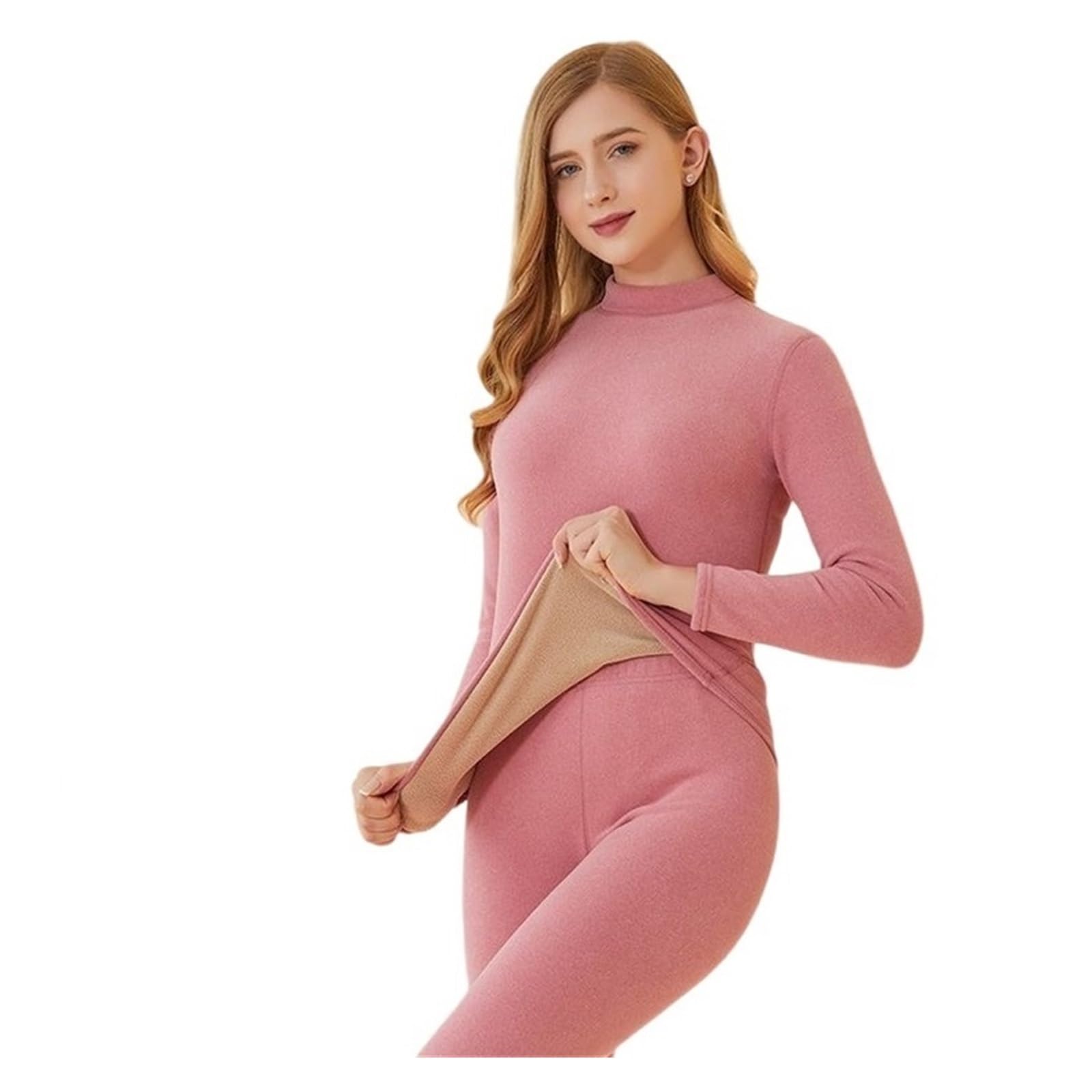 sous vêtements Thermiques Femmes sous-vêtements Thermiques for Femmes, Ensemble Intime épais, 2 pièces, sous-vêtements et Maillots de Corps, Hiver(Black,XXXL(63-70kg))