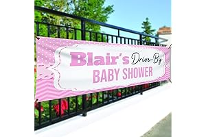 Personalized Drive-by Baby Shower Vinyl Banner