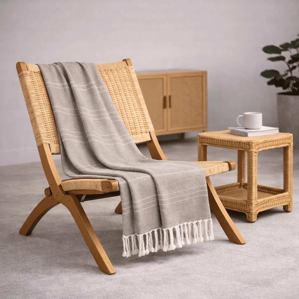 Donegal Collections - Colcha Multiusos 130x180 cm Lino Arienzo - Manta Sofa Suave y - Plaid Foulard para Cama 4 Estaciones - Cubrecama, Manta, Jarapa Algodón Poliéster de Calidad