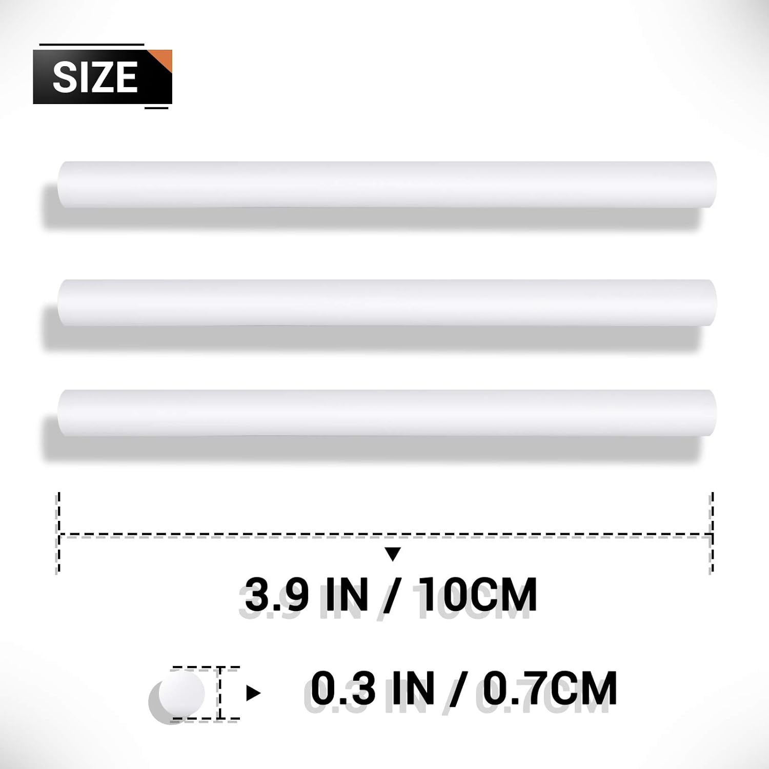 White Hot Glue Sticks Mini, Enpoint 72 pcs 3.93 x 0.27 in Hot Melt Glue Adhesive EVA Sticks, White Mini Glue Sticks for Arts Crafts, DIY, Home General Repair, Holiday Gift Crafts, Bonding, Decoration -