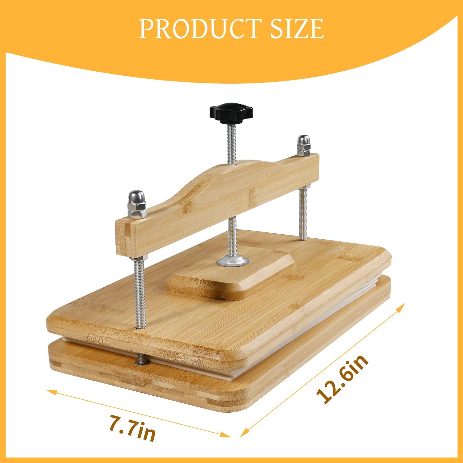 Nuvograin Flower Press Kit, Plant Press Kit, Easy One-Step Pressing, 10 x 6 inch Wooden Flower Flower Pressing for Kids and Adults, Great Gift for DIY Flowers Lovers, Light Brown