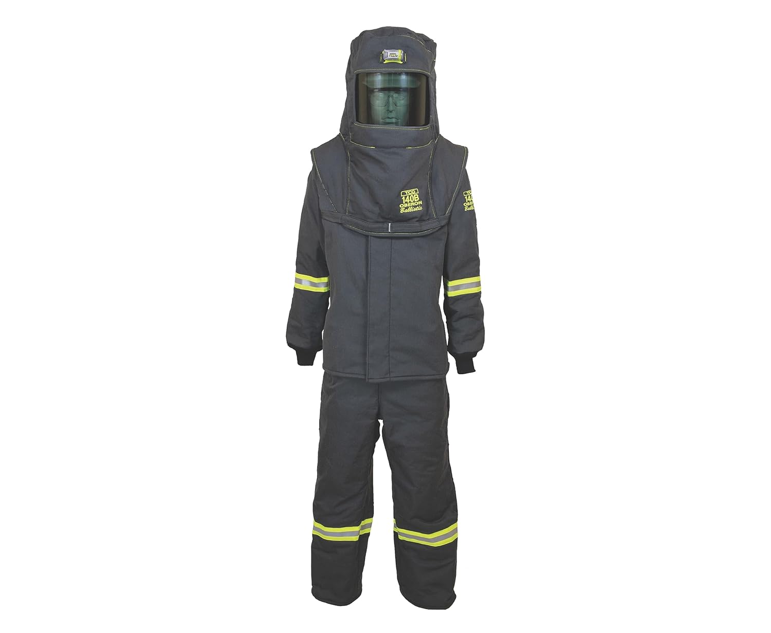 Oberon Arc Flash Suit Kit - 140 Cal - Includes Hood, Coat, Bib, Ventilation System and Light - TCG Series