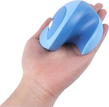 Mini Ergonomic Mouse for Small Hands,Dual-Mode Wireless Bluetooth Vertical Mouse - Rechargeable, Silent, Multi-Device Connection, Ideal for Laptops and Desktops Blue