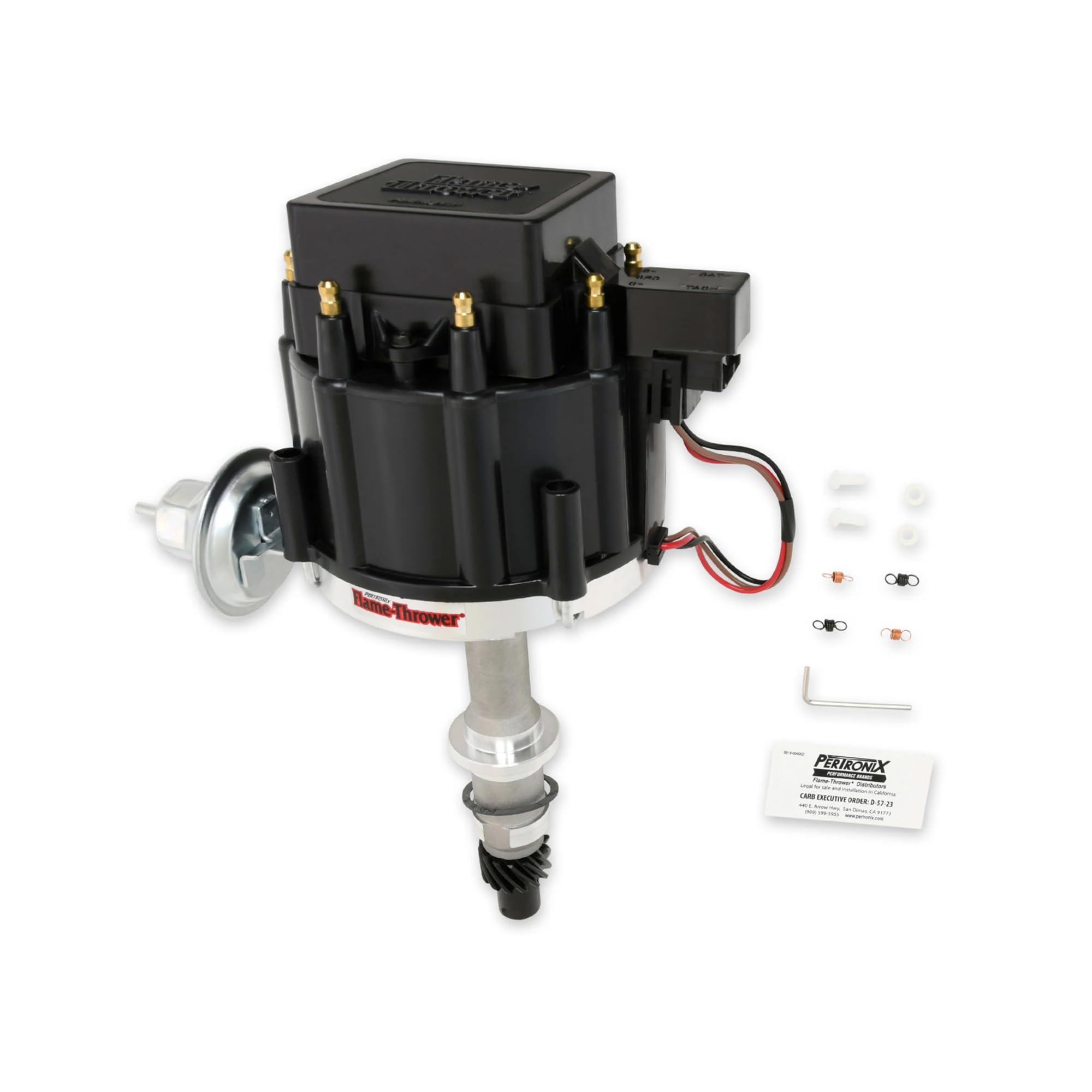 PerTronix HEI Distributor - Flame-Thrower Street Strip, Red Cap - D1201