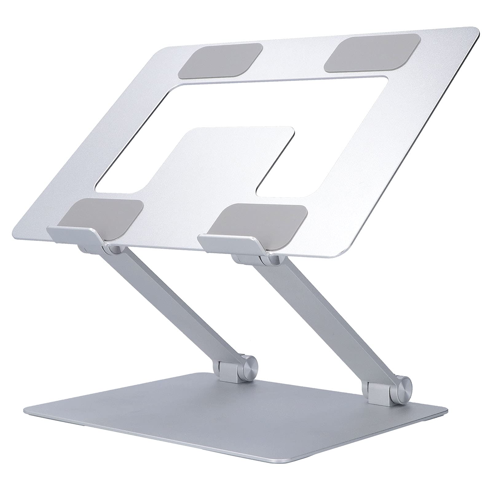 Supporto per laptop Supporto pieghevole per computer in lega di alluminio Supporto per notebook argento Supporto di raffreddamento per laptop entro 18 pollici