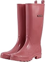 PLANONE Tall Rain Boots for Women - Waterproof Non-Slip Muck Boots with Premium Comfort Insole for Garden & Outdoor Work