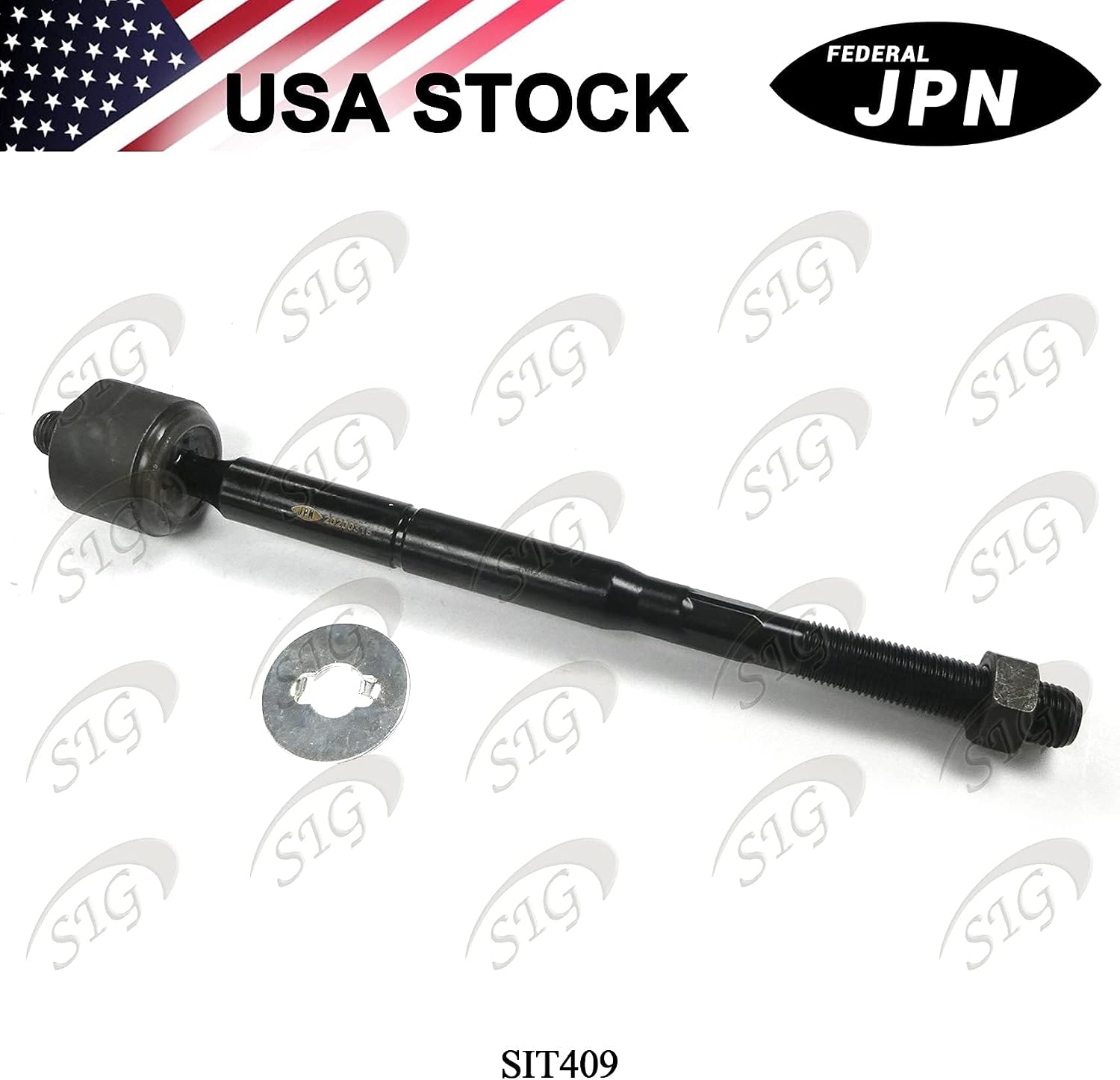 Front Left (Driver Side) or Right (Passenger Side) Inner Tie Rod End Compatible with Toyota Model Tacoma (Replacement# 4550339065, EV409) - SIT409