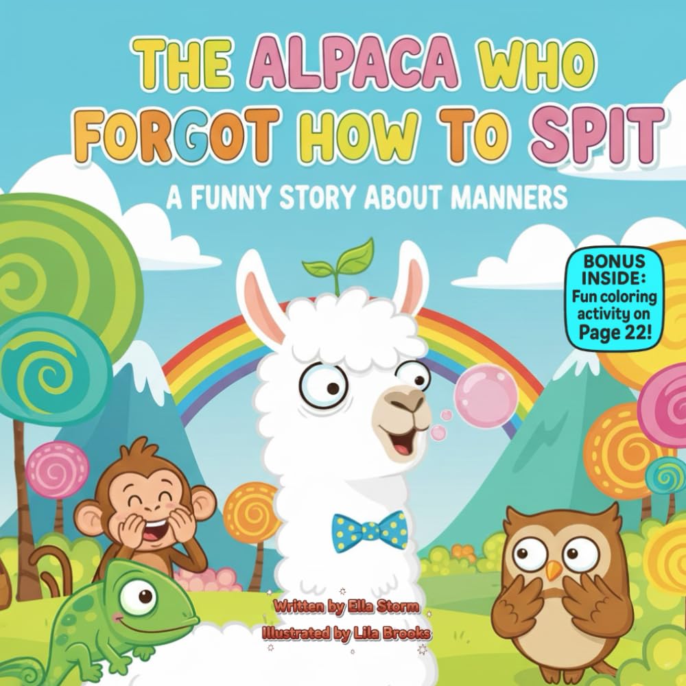 The Alpaca Who Forgot How to Spit: A Funny Rhyming Picture Book About Manners, Kindness, and Using Polite Words