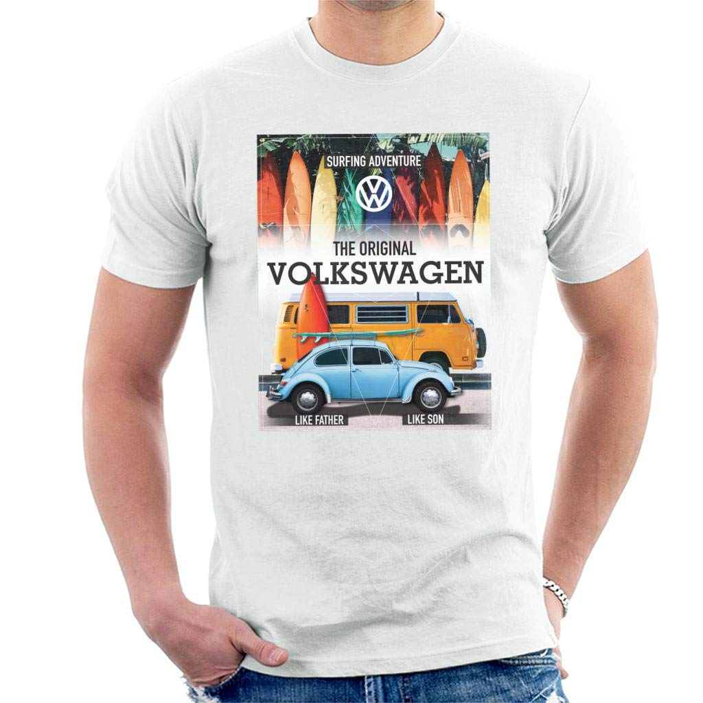 Volkswagen Surfing Adventure Beetle & Camper Men's T-Shirt White